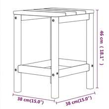 vidaXL Adirondack-Gartentisch Weiß 38x38x46 cm HDPE - A - Übersicht 7