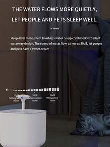3L/101.5 Oz/0.8 Gallon Pet Water Fountain Automatic Water Dispenser For Cats And Dogs, USB Power Cord Without Adapter, Water Pump - Multicolor - View 4