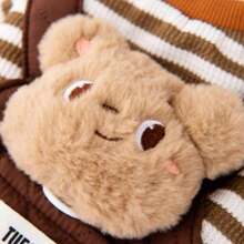 1 chiếc quần yếm giữ ấm mùa thu/đông có lớp lót, họa tiết sọc, quần áo cho thú cưng, áo khoác dày mềm mại cho chó, trang phục cho chó con Teddy/Panda, giữ ấm suốt mùa đông. - màu nâu - Xem 10