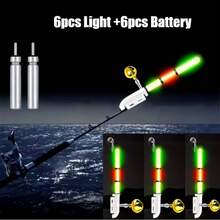 NEW 2/6pcs Fishing Rod Tip Light +CR425 Battery Set Fishing Electronic Throwing Rod Luminous Stick Light LED Removable Float Night Tackle Red/Green/White Blasting Flash Night Bite Tools CR425 (Batteries Included) - Multicolor - View 12