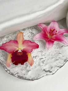 1 buah INS Pink Flower Orchid Lily Acrylic Resin Phone Holder, Dudukan Ponsel Lipat Portabel dengan Bantalan Udara - MultiWarna - View 4