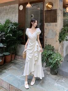 Women Long Dresses - White - View 2