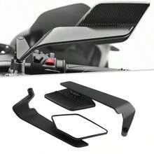 Espejo retrovisor de motocicleta, espejo retrovisor de motocicleta, espejo retrovisor de aluminio y plástico, espejo retrovisor de aleación de aluminio, espejo retrovisor de bicicleta eléctrica, espejo retrovisor con forma de alerón, ligero, accesorio universal para motocicleta y bicicleta eléctrica, espejo retrovisor plegable de alta definición, adecuado para modificación de motocicleta y bicicleta eléctrica - espejo retrovisor con ala - Ver 3