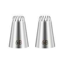 Bộ 6 đầu phun kem trang trí cỡ lớn, thích hợp để trang trí bánh, đầu phun bằng thép không gỉ, đầu phun hình hoa #1M 2A 2D 2F 6B 234 - Bạc - Xem 17