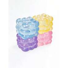 New Malt Squeeze Stress Relief Cube Toy, Ultra-Thin Squeeze Malt Anti-Pressure Toy, 1pc Soft Slow Rebound Water Cube Toy, Grape Texture, Slow Rebound, Durable, Suitable For Students, Teenagers/Adults, Ideal As Holiday Surprise Stress Relief Gift, Holiday/Birthday Gift, Halloween Gift, Christmas Gift, Christmas Eve Gift - 彩色 - 查看 11