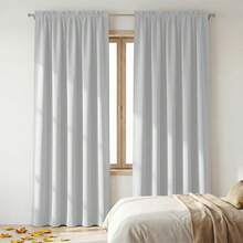 1 Pack Modern Minimalist Silver-Gray Blackout Curtains, Rod Pocket Top, Easy Installation, High-Precision Polyester Material, Soundproof, Heat Insulation, UV Protection, Darkens Room, Privacy Decor, Suitable For Bedroom, Living Room, Office, Partition, Balcony - Silver - View 1
