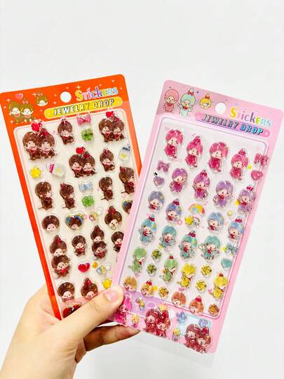 Estos adhesivos decorativos 3D de alta calidad y elaboración intrincada son lindos, pequeños y detallados, con decoraciones divertidas y brillantes. Son adhesivos de anime japonés tridimensionales y divertidos, hechos de material y adhesivo duraderos, y son resistentes al agua. El material es firme, las capas están claramente definidas y el diseño es vibrante.
