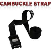 Lekarf Cam Tie Down Straps, Black Lasing Belt, 2PC Pack 1x 8', With 1100LBS Breaking Force Soft Cover Securing Surfboard, Snowboard, Motorcycle, Kayak, Canoe, Boat, Bag - Default - View 2