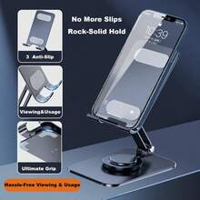 Foldable Phone Stand, Full Angle Adjustable Desktop Phone Holder, Compatible With IPhone 17 16 15 14 13 12 11 Pro Max Xs Xr X 8 And Other Smartphones - View 4