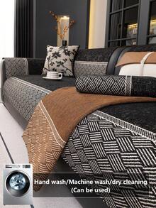 1 miếng đệm ghế sofa cho thú cưng họa tiết hình học, chống trượt, chống mài mòn, có thể giặt được, bảo vệ đồ nội thất dùng được cả bốn mùa. - màu đen - Xem 9