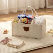 1pc Multifunctional Diaper Bag, Large Capacity Foldable Mommy Bag For Baby Diapers, Suitable For All Seasons - White - View 3