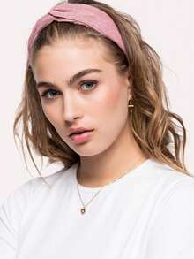 1 peça de faixa de cabelo feminina tricotada com tiras cruzadas, faixa de cabelo para lavar o rosto, faixa de cabelo elástica de cor sólida, faixa de cabelo para ioga e esportes, faixa de cabelo estilo boêmio, antiderrapante, adequada para meninas, lenço de cabeça cruzado, macio, adequado para ioga, treinamento, acessórios, viagens, aniversário. - Multicolorido - Ver 10