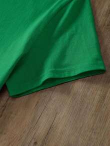 Solt Camiseta gráfica con diseño de corazón y letra para mujer graphic - Verde - Ver 3