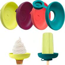 1pc Silicone Popsicle Holder, Suitable For Standard And Wide Size Popsicle Sticks, Drip-Proof Popsicle Stick Holder, Popsicle Drip Collector, Fit For Summer And Birthday Popsicle/Ice Cream Party Frozen Treats - Multicolor - View 15