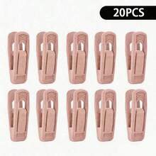 20pcs Beige Velvet Clips, Suitable For Skirt Hangers, Strong Velvet Clips, Also Suitable For Ivory Velvet Hangers - Multicolor - View 11