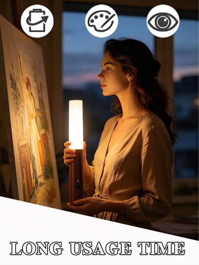 1 pieza Luz cilíndrica con sensor de movimiento, con función de atenuación de 3 colores