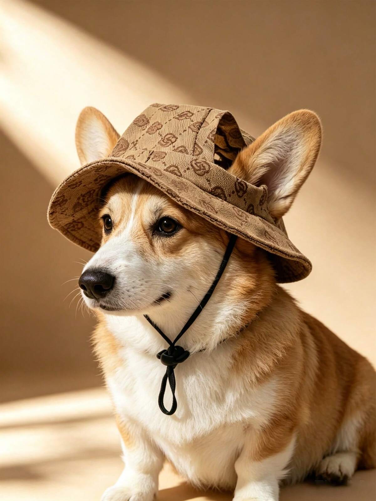 Chapeau de soleil style hawaïen en polyester pour animaux de compagnie, design mignon avec trou pour les oreilles, anti-perte, protection solaire réglable, convient aux petits chiens, style tropical à la mode, léger et respirant, essentiel pour une utilisation extérieure des animaux de compagnie en été, chapeau de soleil pour petits chiens 5