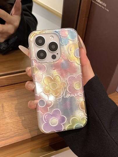 多色扎染羽毛花卉全包手机壳，兼容苹果 11/11 Pro Max/12/12 Pro/12 Pro Max/13/13 Pro/13 Pro Max/14/14 Pro/14 Pro Max/15/15 Pro/15 Pro Max/16/16 Pro/16 Pro Max/17/17 Pro/17 Pro Max