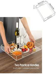 1 chiếc đĩa đựng trái cây bằng acrylic trong suốt cao cấp, khay đựng đồ dùng trong khách sạn và gia đình, hộp đựng mỹ phẩm bằng acrylic. - Trong sáng - Xem 15