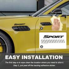 2 PCS 3D Ml Car Sport Sticker Crome-Plated Personalise Sport  Car Tailgate Decal Sticker Automotive Side Fender Rear Adesive  Badge Decals  SUVs Ses RVs Carbon Fir - Sợi carbon - Xem 5