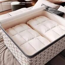 Exclusive Design Laminated Thickened Non-Woven Fabric Large Capacity Storage Bag, Minimalist Non-Woven Rectangular Extra Large Capacity Moving Bag, Waterproof Moisture-Proof Bedroom Storage Foldable, Quilt Clothes Storage Bag, Wardrobe Pants Clothes Storage Bag, Suitable For Home/Bedroom - pola HB - View 4