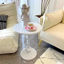 Metal Round Side Table Vintage End Table Small Accent Pedestal Table Nightstand - 15.7*20.5 Inches - View 11