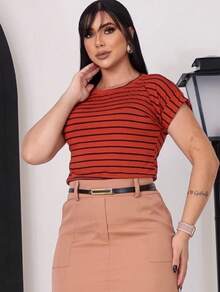 Striped Blouse - Fashion For Every Occasion - Marrón - Ver 6
