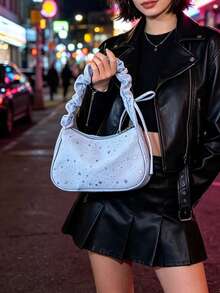 Bolso baguette minimalista - Negro - Ver 1