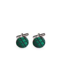 1/2/3/4/5pcs Men's Green Plaid Polyester Tie, Pocket Square, Silver Tie Clip, Cufflinks And Lapel Pin Combination Set, For Workplace, Business, Meetings, Weddings - Green - View 7