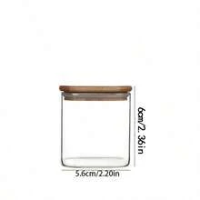Glass Spice Jars, Airtight Rectangular Storage Containers With Labels, Suitable For Kitchen Organization, Pantry Storage, And Holding Spices & Seasonings (Compatible With Spice Racks) - Transparent - View 3