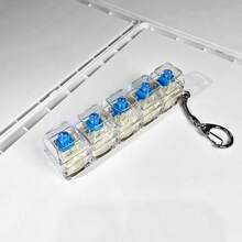 1pc 9-Key Transparent Stress Relief Mechanical Keyboard With Flashing Squeeze Pressure Release Keys Gifts For Mother, Father, Graduation, And Teacher - Multicolor - View 13