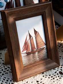 6-Inch Vintage American Style Photo Frame, Suitable For Wall Or Desktop Decor - Creative Home Decor Art Frame, Vintage Frame, Vintage Photo Frame, Picture Display Rack, Wedding Photo Frame, Desktop Decor - Retro Photo Frames - View 5