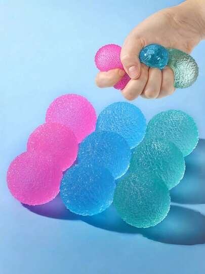 随机1/2/3/6/9个迷你纹理减压球，成人减压球：高密度柔软弹性橡胶玩具，1.6英寸紧凑型感官减压玩具，适合安静的教室减压，填充麦芽材料，挤压球可缓解焦虑，学生奖励，母亲节礼物，节日礼物，生日礼物，返校礼物