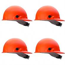 Fibre-Metal Super Eight Fiber Glass Ratchet Cap Style Hard Hat with Quick-Lok Orange Medium P2HNQRW03A000 - Naranja - Ver 1