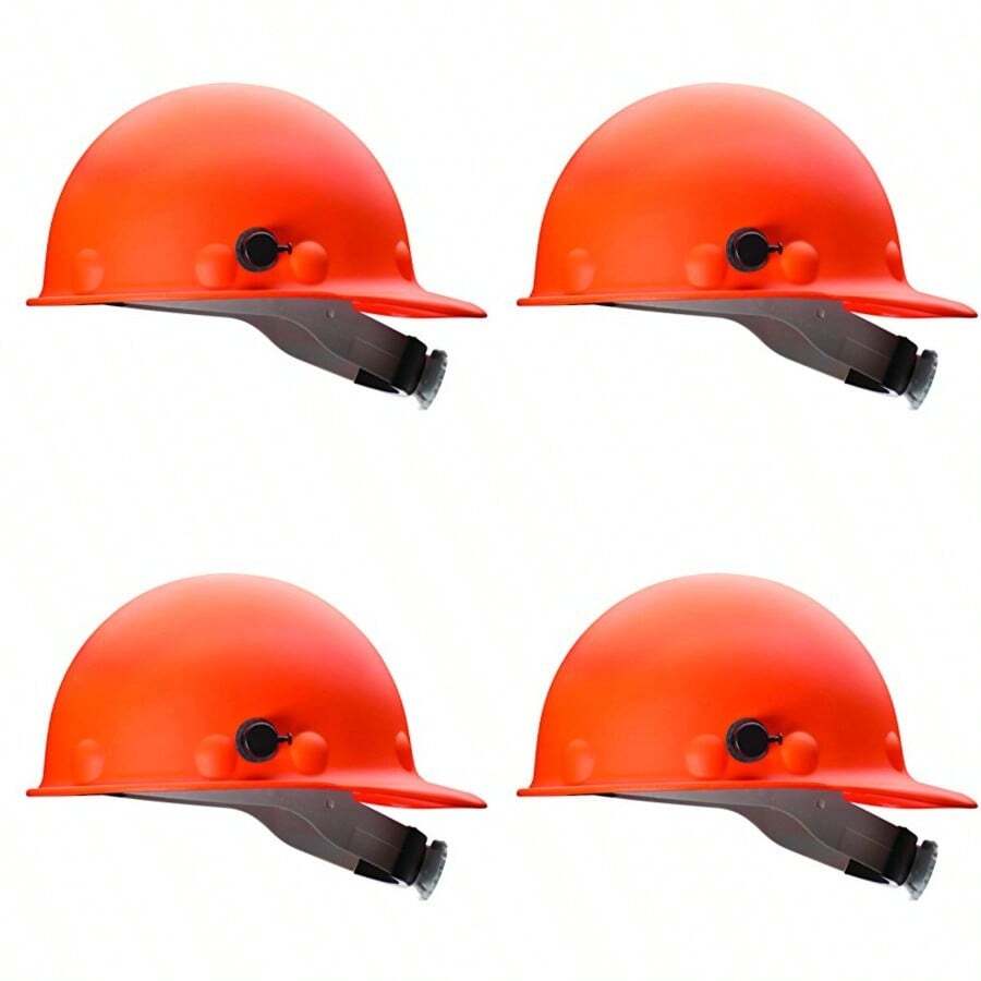 Fibre-Metal Super Eight Fiber Glass Ratchet Cap Style Hard Hat with Quick-Lok Orange Medium P2HNQRW03A000 - Naranja - Ver 1