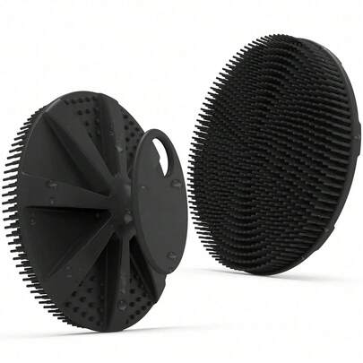 1/2 chiếc bàn chải tắm silicon, dụng cụ chà rửa khi tắm, vệ sinh hơn so với xơ mướp truyền thống, tạo bọt tốt, bền lâu, tẩy tế bào chết nhẹ nhàng, phù hợp với làn da nhạy cảm của cả nam và nữ.