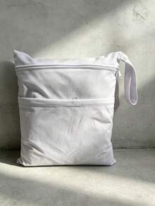 1个装防水干湿两用袋，双口袋设计，可重复使用尿布袋和旅行收纳袋 - 彩色 - 查看 18