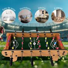 Mesa de Futbolito, Mesa Multijuegos para Niños y Adultos, Juegos de Puzzle de Futbol con 3 Fútbol, para la Familia, la Sala de Juegos, los Amantes del Fútbol - 1 - Ver 2
