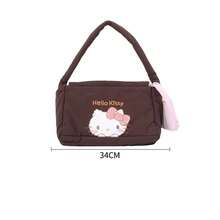 Túi đeo vai MINISO Sanrio Hello Kitty in họa tiết da báo, túi Boston hoạt hình dễ thương KT, túi đeo chéo, túi hình bánh bao, túi xách thời trang nữ, túi tote, quà tặng cho bé gái - Nhiều màu - Xem 10