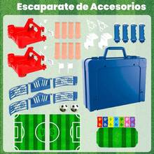 Mesas de Futbolín con Caja Protable, Juego de Futbolín de Mesa Juegos Deportivos de Competición, Juego de Fútbol de Escritoriocon 2 Balones para una Noche de Juegos Divertida - Verde - Ver 4
