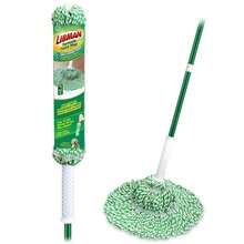 Tornado Spin Mop With Cotton Blend Refillable Head And Steel Handle Green White - 1 - Xem 2