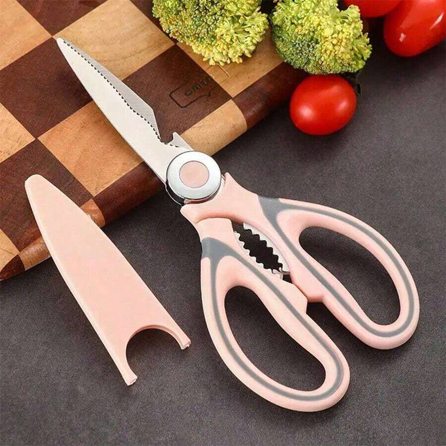 1PC Stainless Steel Kitchen Scissors – Heavy Duty Chicken Bone Cutter For Meat, Poultry & Food Prep - View 1
