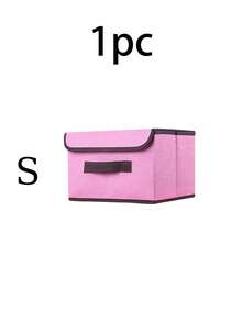 1/2pcs Foldable Fabric Storage Box With Lid Dust-Proof Storage Bin Large Capacity Clothes Organizer Box Stackable Wardrobe Organizer Box Seasonal Clothes Underwear Socks Toys Miscellaneous Items Sorting Storage Box Bedroom Wardrobe Dormitory Home Storage Basket. One Foldable Stackable Large Capacity Bedroom Kitchen Toy Storage Basket - Multicolor - View 16