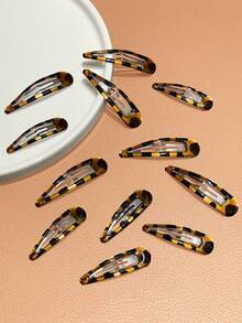 8/16 piezas Pinzas para el cabello de mujer con estampado de leopardo, elegantes pinzas para el flequillo y los lados, adecuadas para uso diario, recomendadas como accesorios de regalo para el cabello, pinzas de garra, ganchos para el cabello, pasadores para el cabello - Multicolor - Ver 7