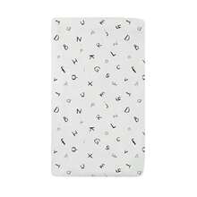 American Baby Company - Sábana Bajera Ajustable de 5 x 33 Pulgadas Estampado 00% algodón Natural Alfabeto Suave Transpirable para niños y niñas - Alfabeto - Ver 9