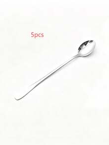 Stainless Steel Long Handle Spoon, Suitable For Stirring Coffee, Scooping Watermelon, Rice, Etc., Office Kitchen Christmas Gift - Multicolor - View 8
