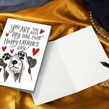 You're The Best Dog Dad! Father's Day Card, Cute Dalmatian Puppy And Heart Design - Heartfelt Greeting Card For Dog Owners, Pet Lovers, Birthday Or Father's Day Gift, Colorful Illustration With Envelope, Paw Print And "Dog Dad" Text - Dog Dad - View 3