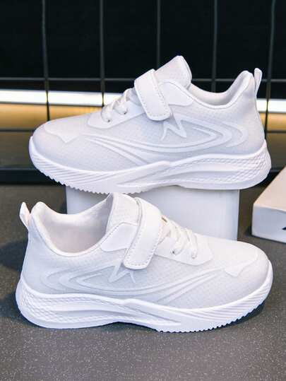 1 par de zapatillas deportivas ligeras y de moda 2026 para adolescentes y niños, suaves, cómodas, ligeras, diseño sin costuras, minimalistas, elegantes, con cierre de conveniente, adecuadas para interiores/exteriores, senderismo, juegos, etc.