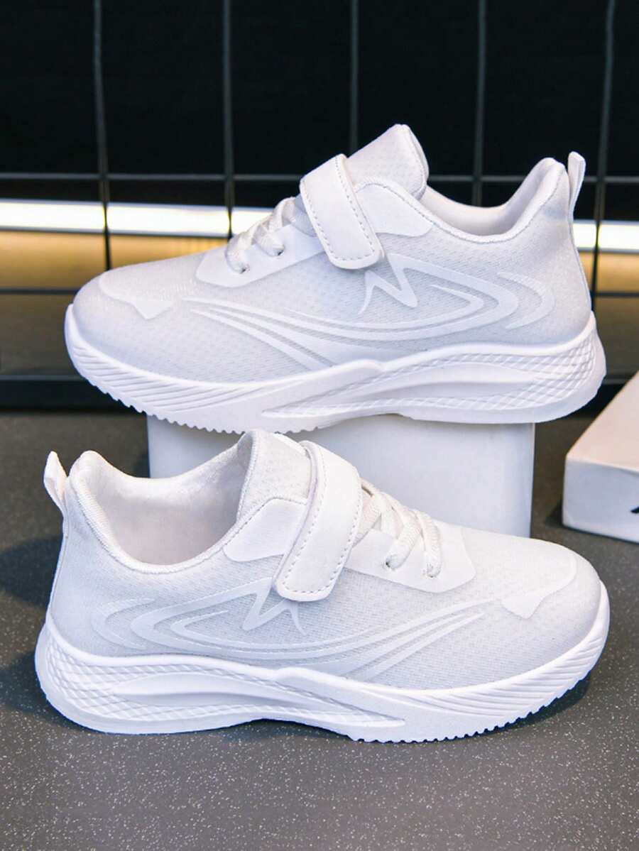 1 Pair All-Season Casual Fashion Kids' White Sports Sneakers - White - View 1