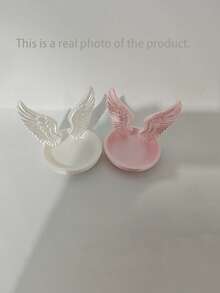 1/2pcs Angel Wings Jewelry Tray, Minimalist Luxury Angel Wings Trinket Dish, Healing Home Decor - Multicolor - View 6